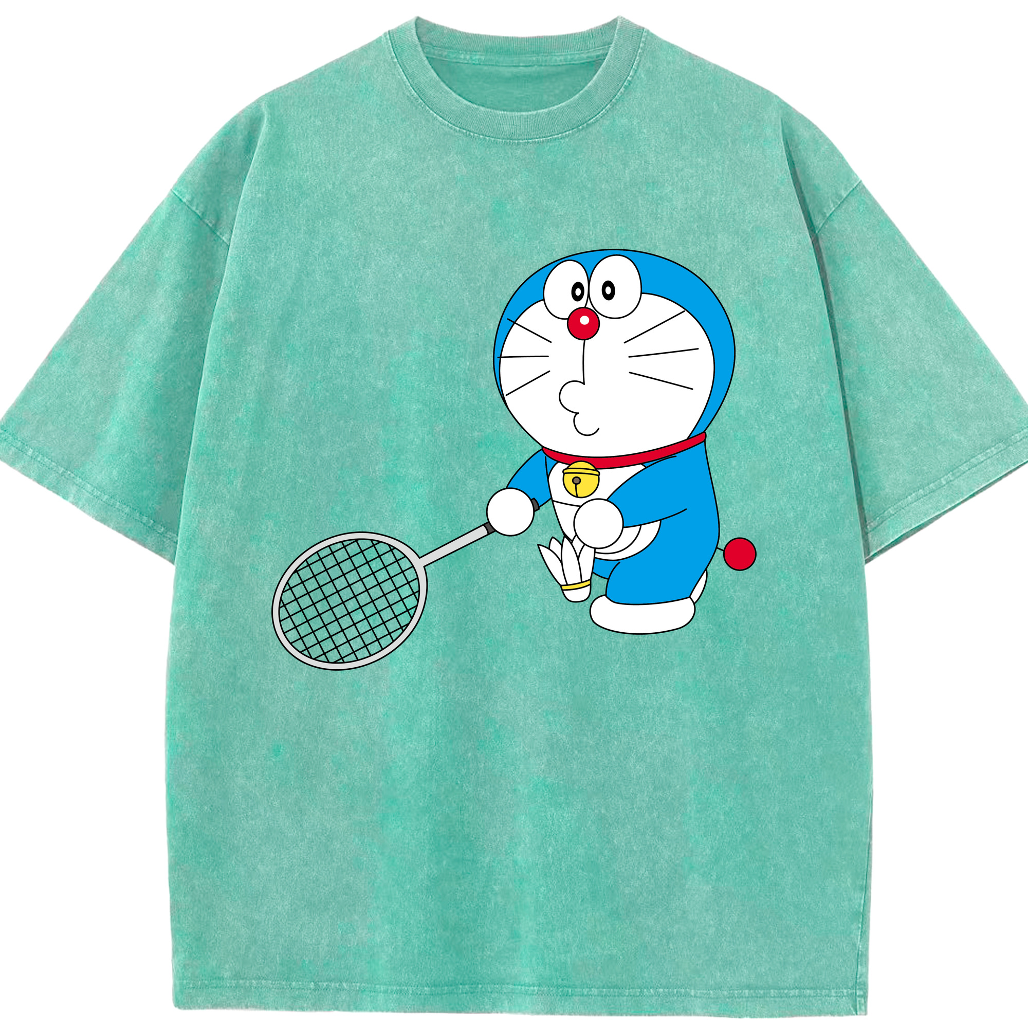 （画像用） ドラえもん Doraemon 綿100% ヴィンテージ風 半袖Tシャツ（フロントプリント）